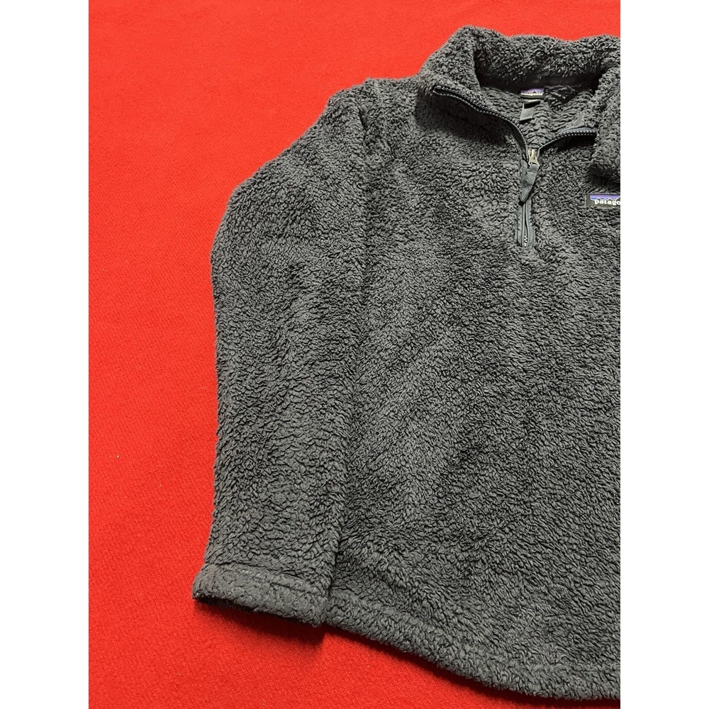 Women's Size Medium Patagonia Sherpa Fleece Zip Pullover Gray Sweater - Picture 3 of 7